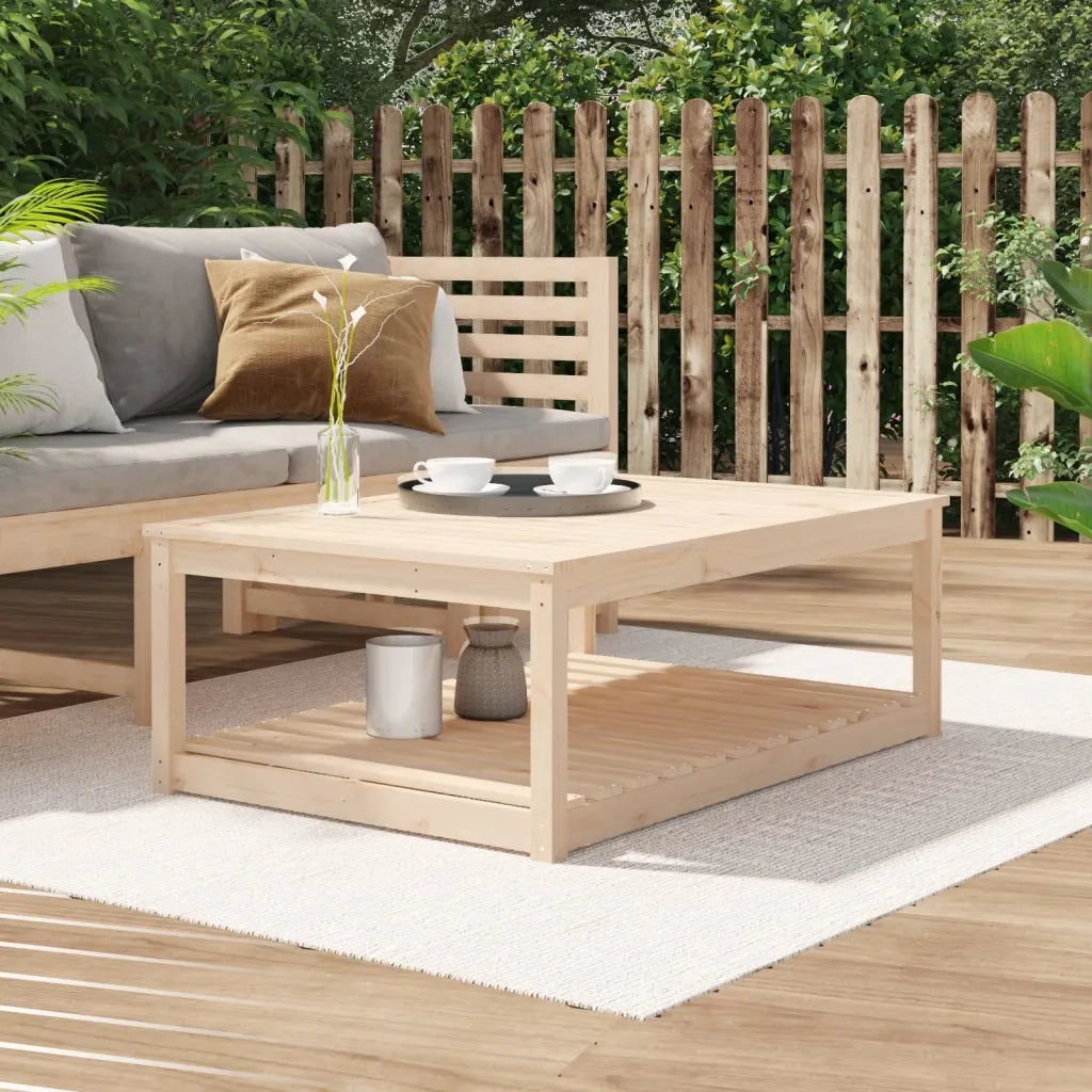 Tavolo da Giardino 121x82,5x45 cm in Legno Massello di Pino 824148