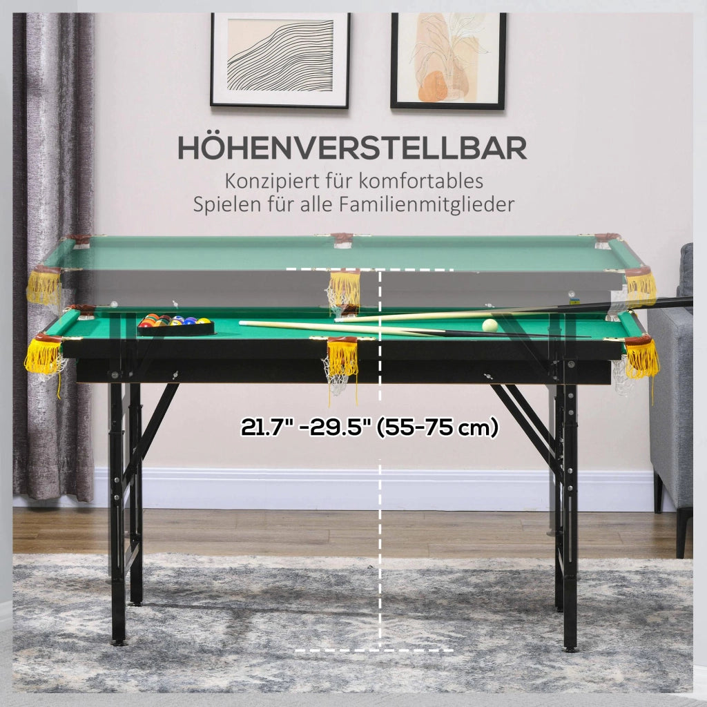 Tavolo da biliardo pieghevole ¨C zephmum ¨C Verde, Legno, 120x60x90 cm