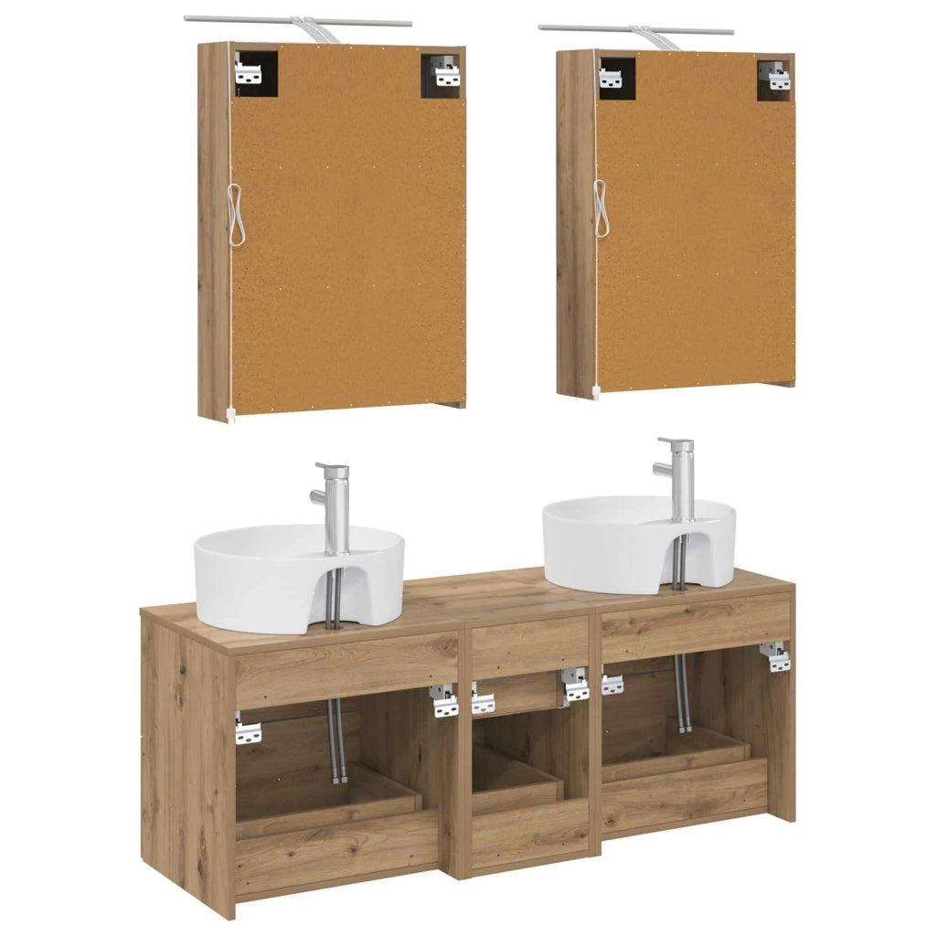 Set di mobili per il bagno 5 pcs Rovere Artigianale 3406918