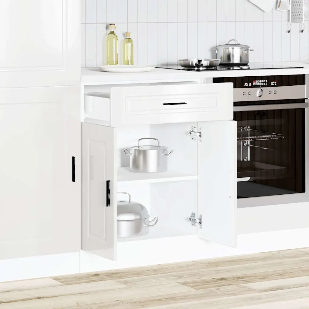 Base da Cucina Porto Bianco Lucido in Legno Multistrato 853969