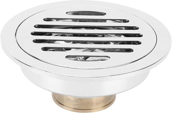 Drenaggio del Bagno - Doccia a Fermo con Fusto Cilindrico in Alluminio, 10x10cm, Copertura Rimovibile