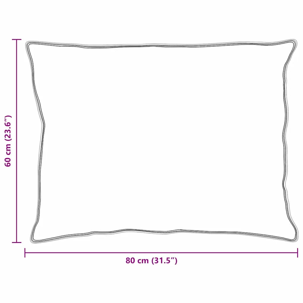 Cuscino con cuscino 2 pz Bianco 60 x 80 cm Cotone CFW7246405
