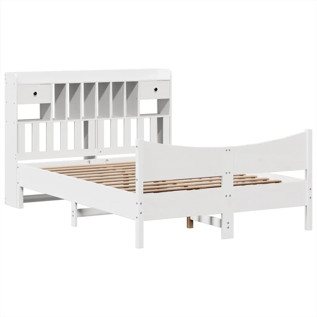 Giroletto senza Materasso Bianco 140x200 cm Legno Massello Pino 3323378
