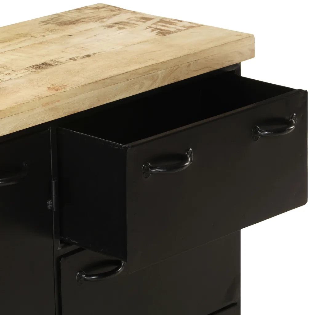 Credenza 140x38x76 cm in Legno di Mango Grezzo 323574