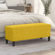 Panca-Sgabello-Divanetto giallo 100x35x41 cm in Velluto