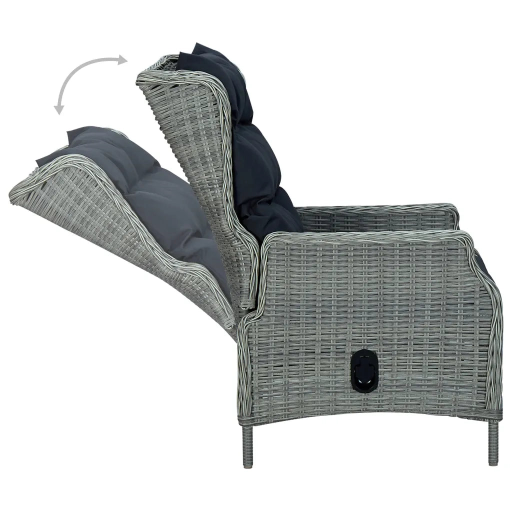 Set Mobili da Pranzo per Giardino 7 pz Grigio cod mxl 36096