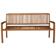 Panchina Giardino | Panca da Giardino Impilabile 3 Posti 159 cm Legno Massello Teak