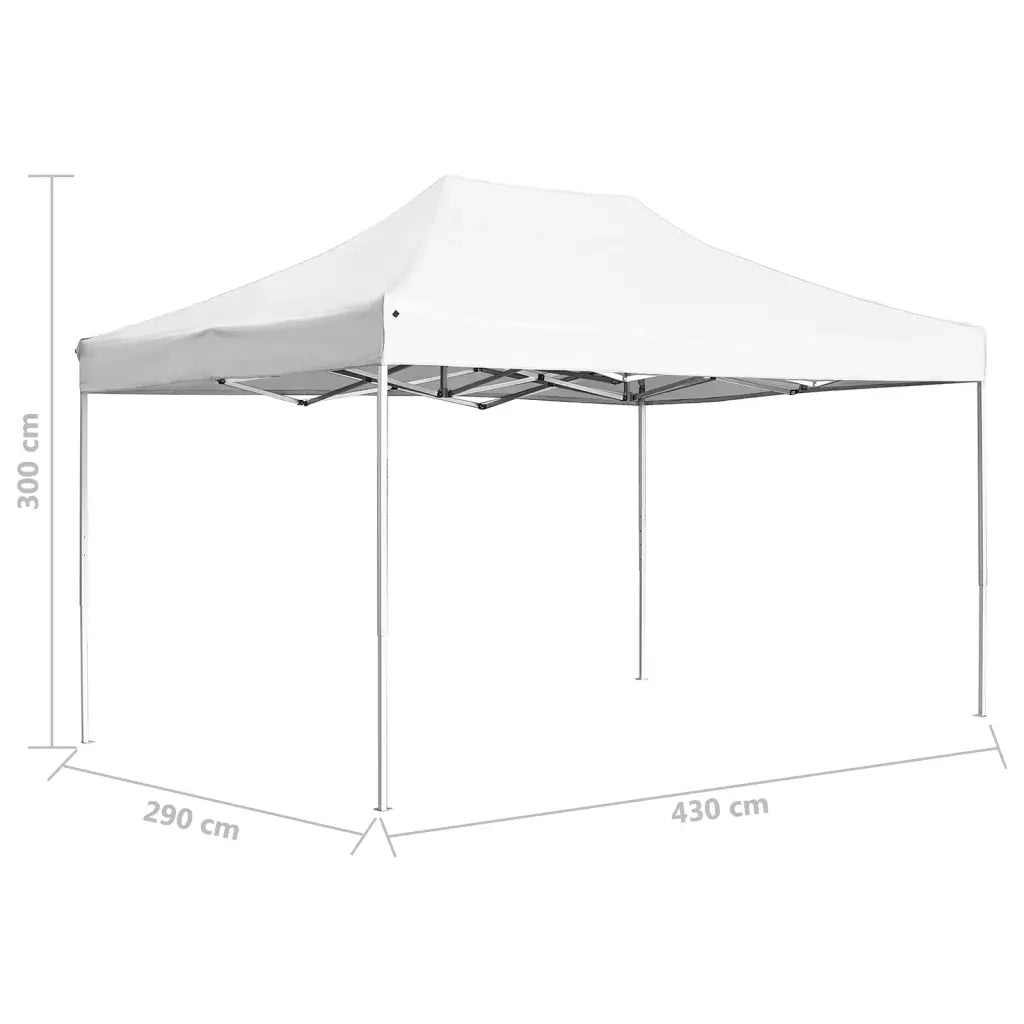 Gazebo Professionale Pieghevole Alluminio 4,5x3 m Bianco 45495