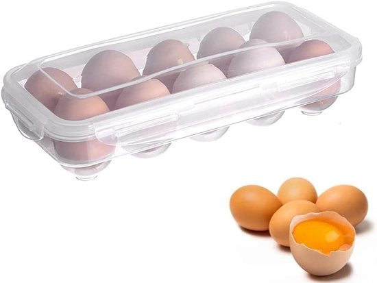 Contenitore per uova da 10 pezzi - Cassa per uova in plastica per frigorifero - Conservazione uova per la cucina