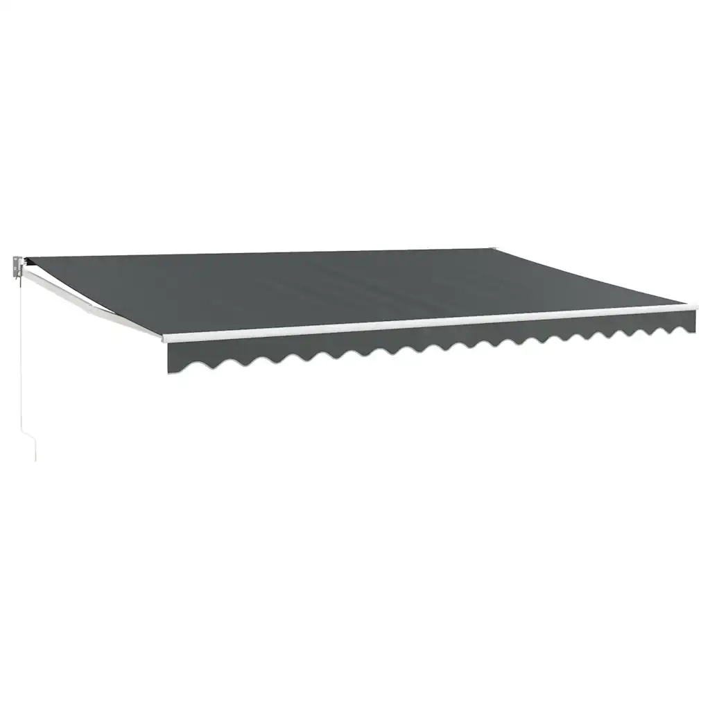 Tenda da Sole Retrattile Antracite 5x3 m in Tessuto e Alluminio 3154440