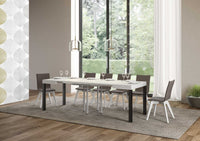 Tavolo Allungabile 90-246x90x77 cm Everyday Bianco Frassino