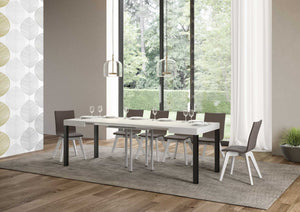 Tavolo Allungabile 90-246x90x77 cm Everyday Bianco Frassino