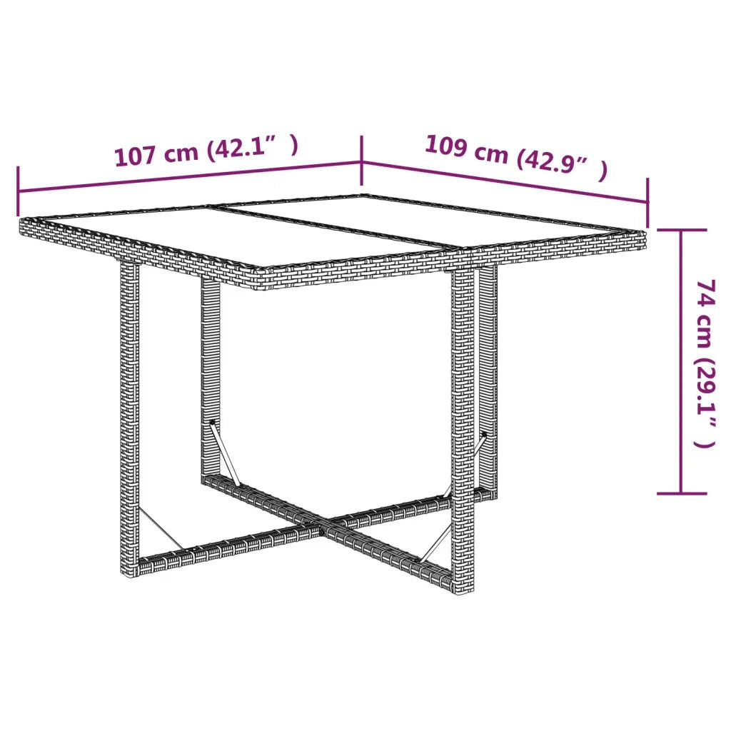 Set da Pranzo da Giardino 5 pz | Set Salotto da Giardino con Cuscini in Polyrattan Grigio