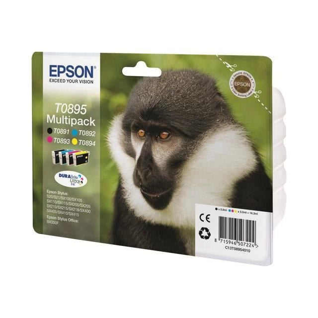 Cartucce d'inchiostro Multipack 4 T0895 - Nero, Cya ...