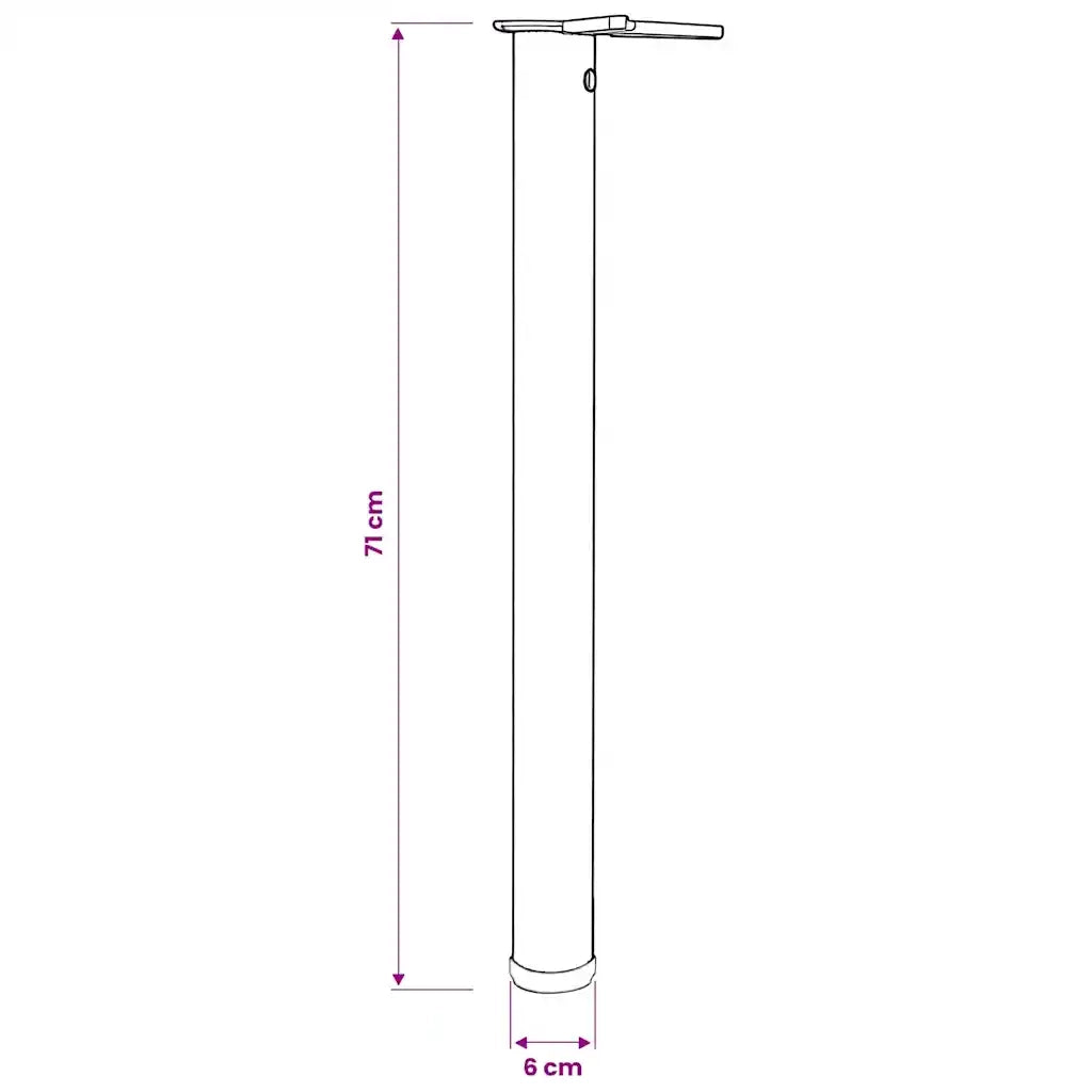Set Gambe Tavolo 4 pz in Nickel Spazzolato Regolabili 710 mm 242136