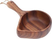 Composizione di Frutta e Verdura in Legno con Manico per Insalate e Frutta - Bowl per Noodle Instant - Servizio da Cucina per la Cucina Casa