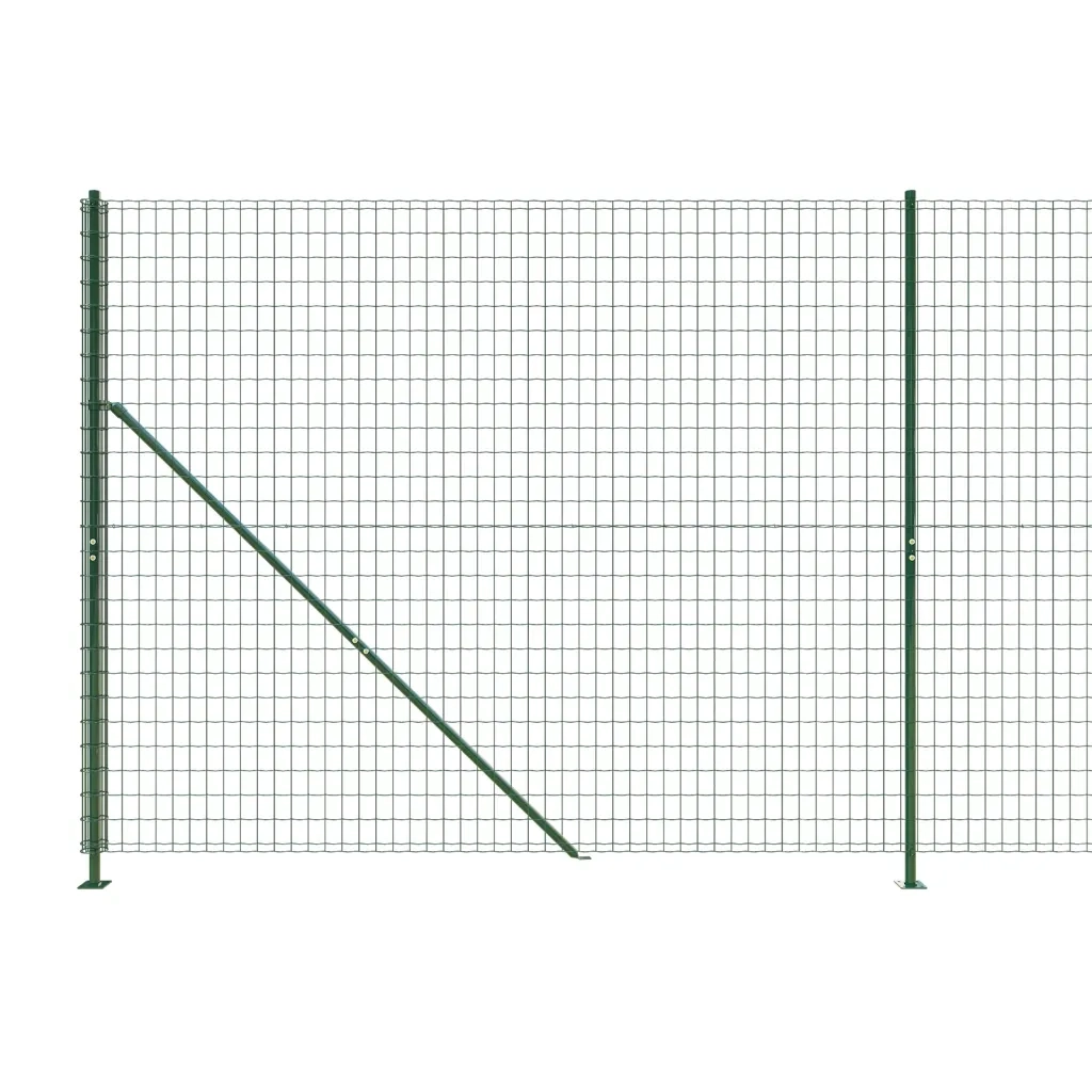 Recinzione Metallica con Flangia Verde 1,6x25 m 154156