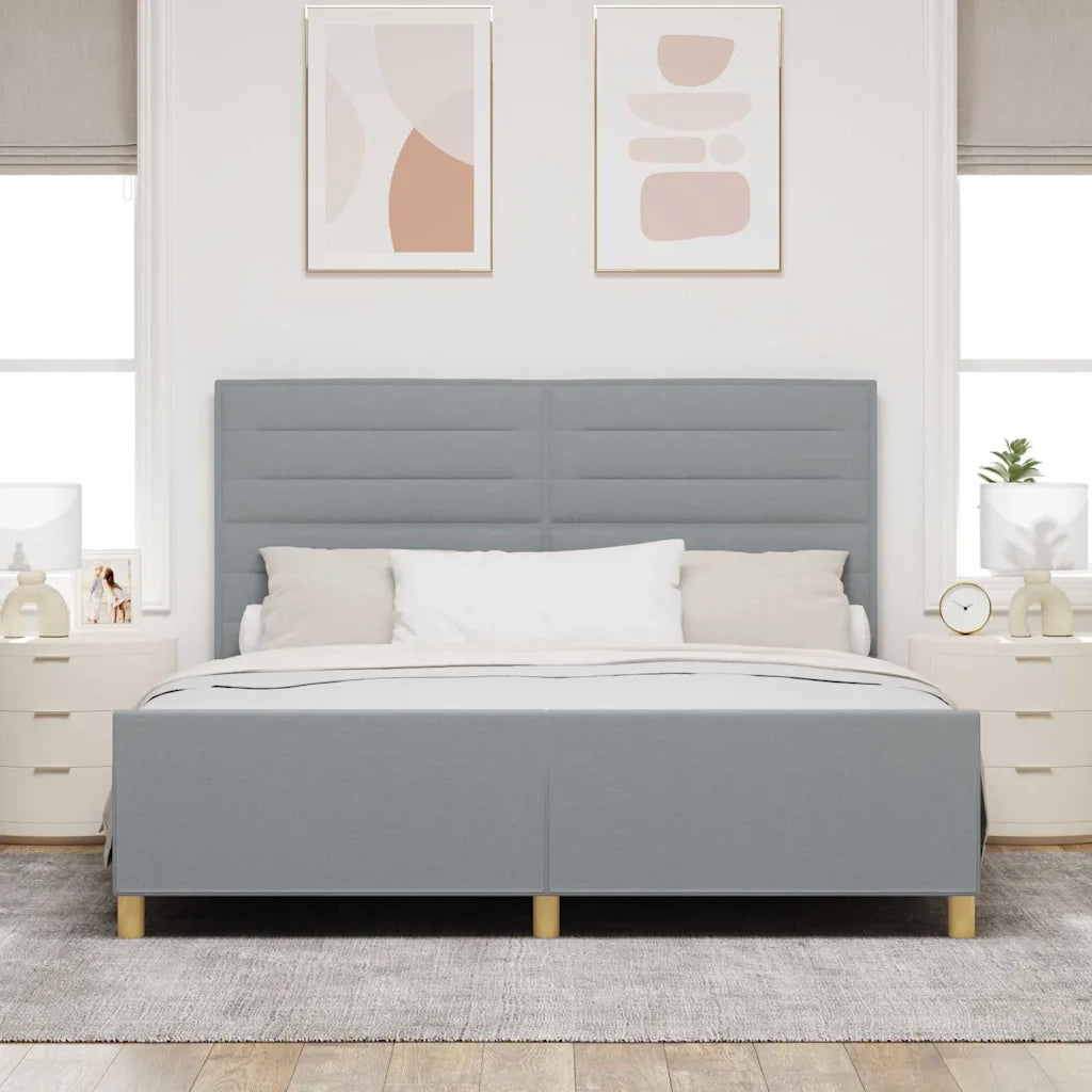 Struttura del letto Grigio chiaro 180 x 200 cm Tessuto 3344669