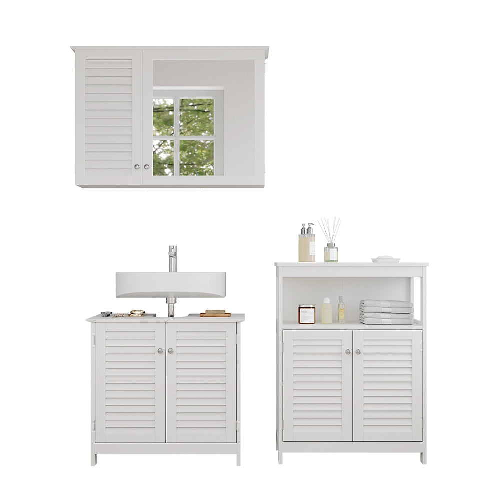 Vicco Set di mobili da bagno Bianco 3 parti, opzione 6
