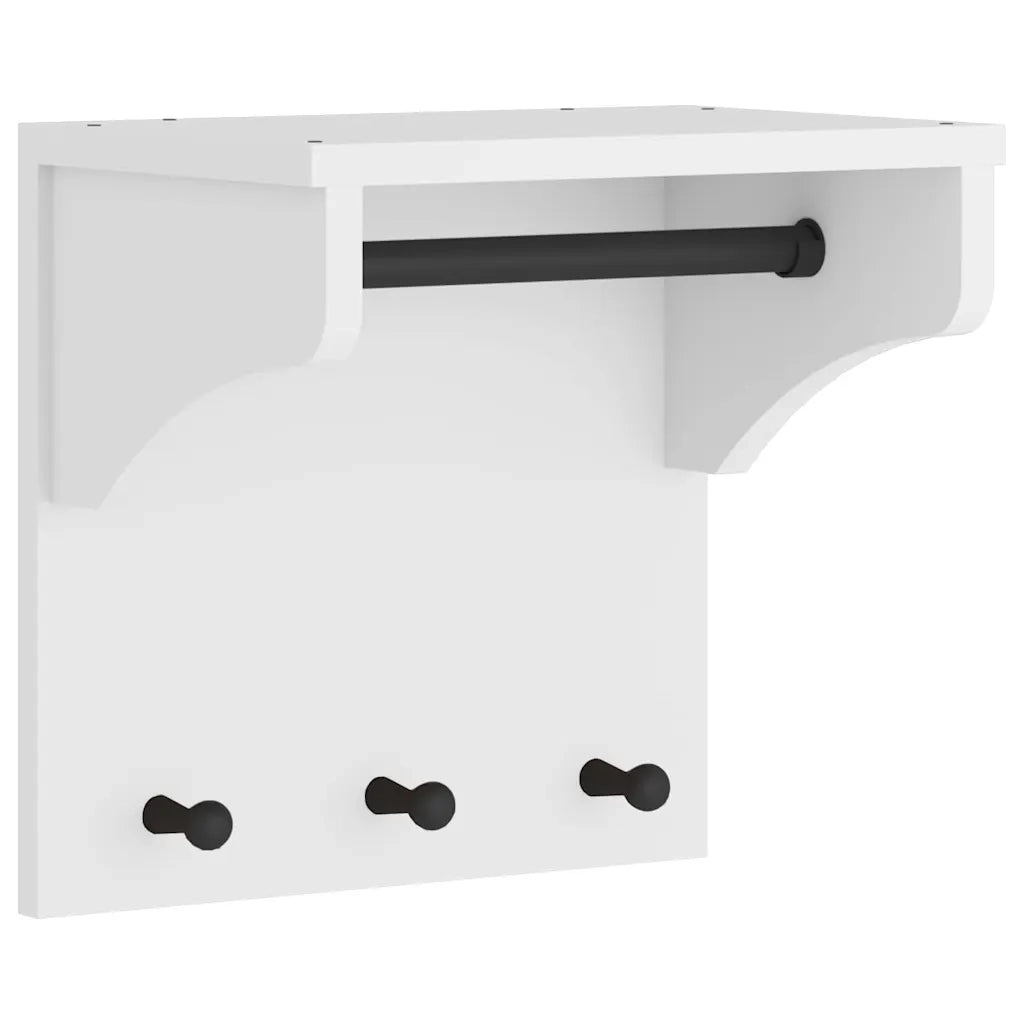 Appendiabiti da Parete SANDNES Bianco 43x30x42 cm Legno di Pino CFW6693875