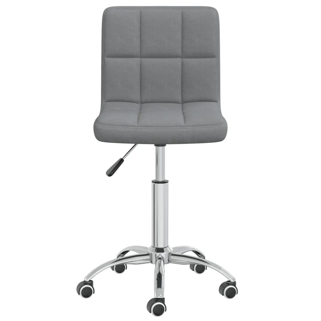 Sedia da Pranzo Girevole Grigio Chiaro in Tessuto cod mxl 23308