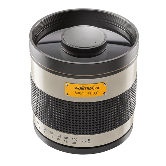 Obiettivo fotografico catadiottrico 800/8,0 DSLR compatibile con Nikon Z - 131mm - per lunghezza focale 800mm - sensore full-frame/APS-C - adattatore T2 - messa a fuoco ravvicinata 3,5m