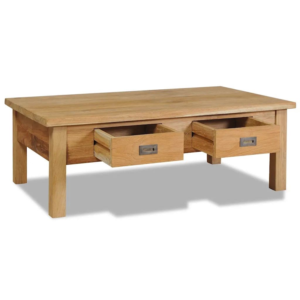 Tavolino da Salotto in Legno Massello di Teak 100x60x35 cm 244483