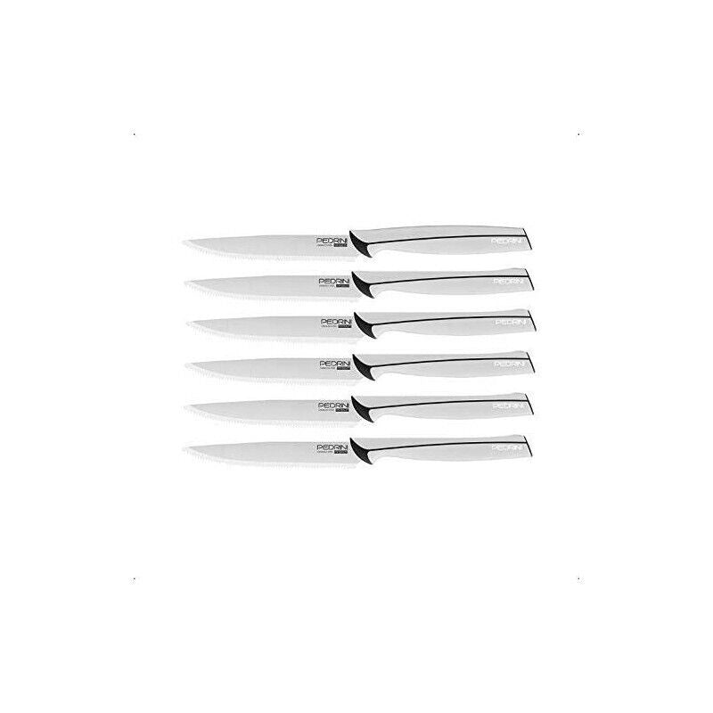 PEDRINI SET 6 COLTELLI DA TAVOLA IN COLORE BIANCO