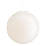 Sferis Lampada a sospensione moderna in vetro opale satinato, design minimale con montatura in policarbonato, diametro 50 cm, altezza 330 cm, Bianco