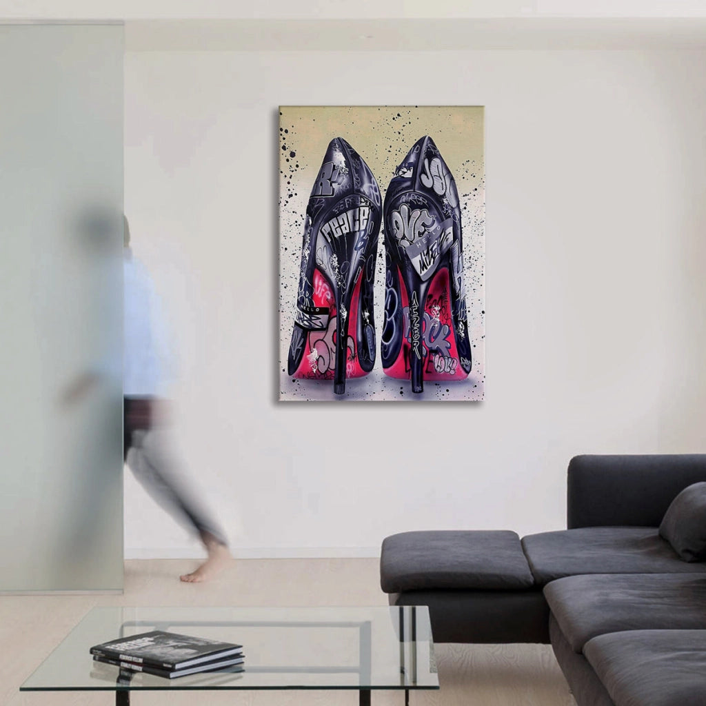 Tacchi a Spillo -  Quadro Canvas Contemporaneo su telaio in legno Misura: 100x140 cm