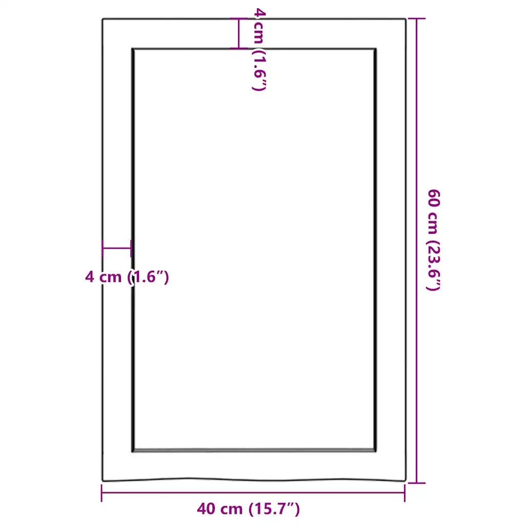 Mensole Parete | Scaffale a Parete | Ripiano a Parete 40x60x(2-4) cm Massello Rovere Non Trattato