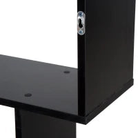 Libreria Legno Design Moderno con 6 Ripiani 80 × 23 × 192cm Nero