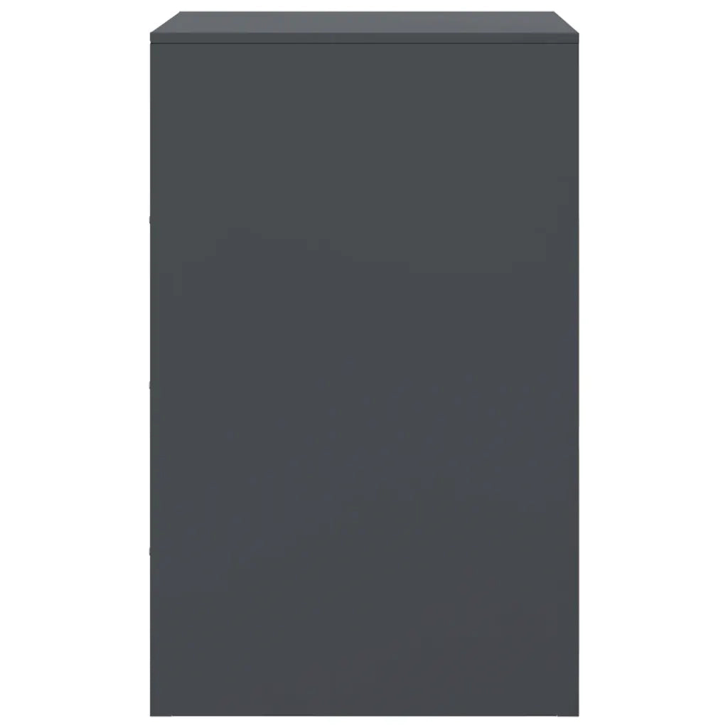 Comodino Antracite 34,5x39x62 cm in Acciaio