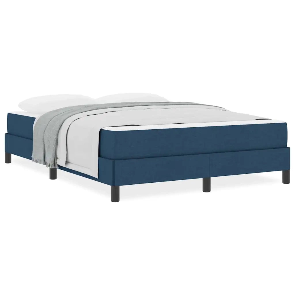 vidaXL Letto a molle con materasso Blu 140 x 200 cm Tessuto