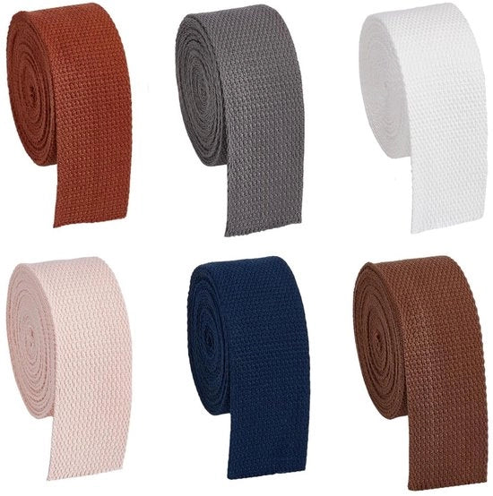 Tessuto in Rete a 18 Metri - 6 Colori - 3,8 cm Largo - Cinturini in Cotone - Resistenti e Flessibili - Ideali per Progetti DIY - Cinturino per Stoffa