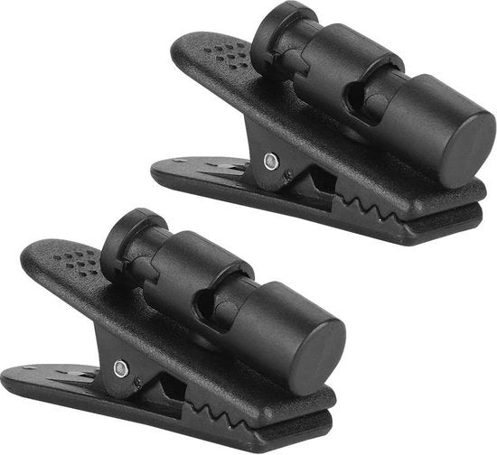 2 pezzi di Clip per Cavi Orecchiere Nero - Headset per Orecchie - Orecchini per Orecchie - Clip Grande - Headset per Telefono Cellulare - Headset per Radiocomunicazione - Headset per MP3 2-4mm .