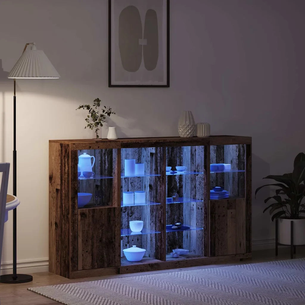 Madia LED Legno vecchio 163 x 37 x 100 cm Legno multistrato 3333121