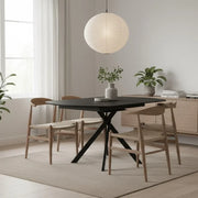 Tavolo da pranzo allungabile in ceramica effetto cemento grigio Drift 80-120x120 cm fino a 6 posti | Duzzle