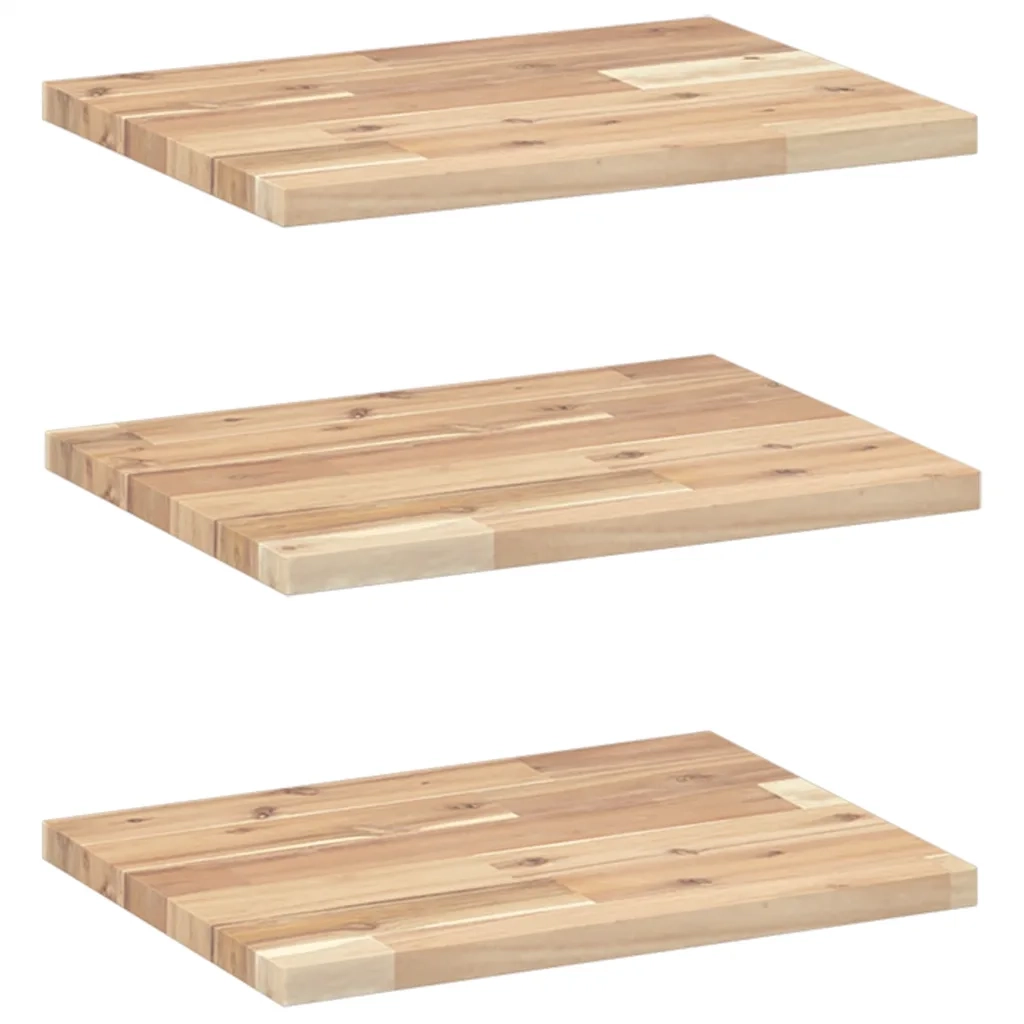 Mensole da Parete 3 pz 40x30x2 cm Legno Acacia Non Trattato 3279365