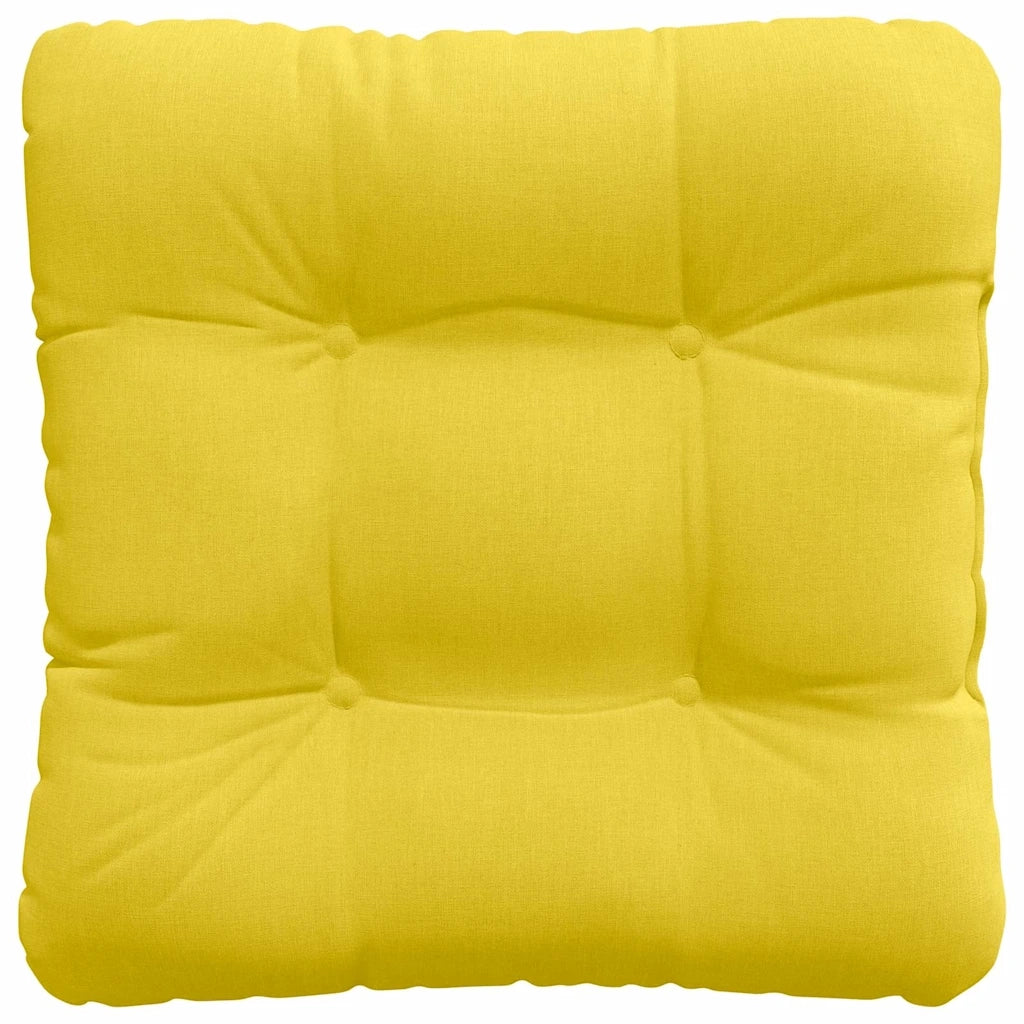 Cuscini per Seduta 4 pcs Giallo Chiaro 40 x 40 x 12 cm Tessuto