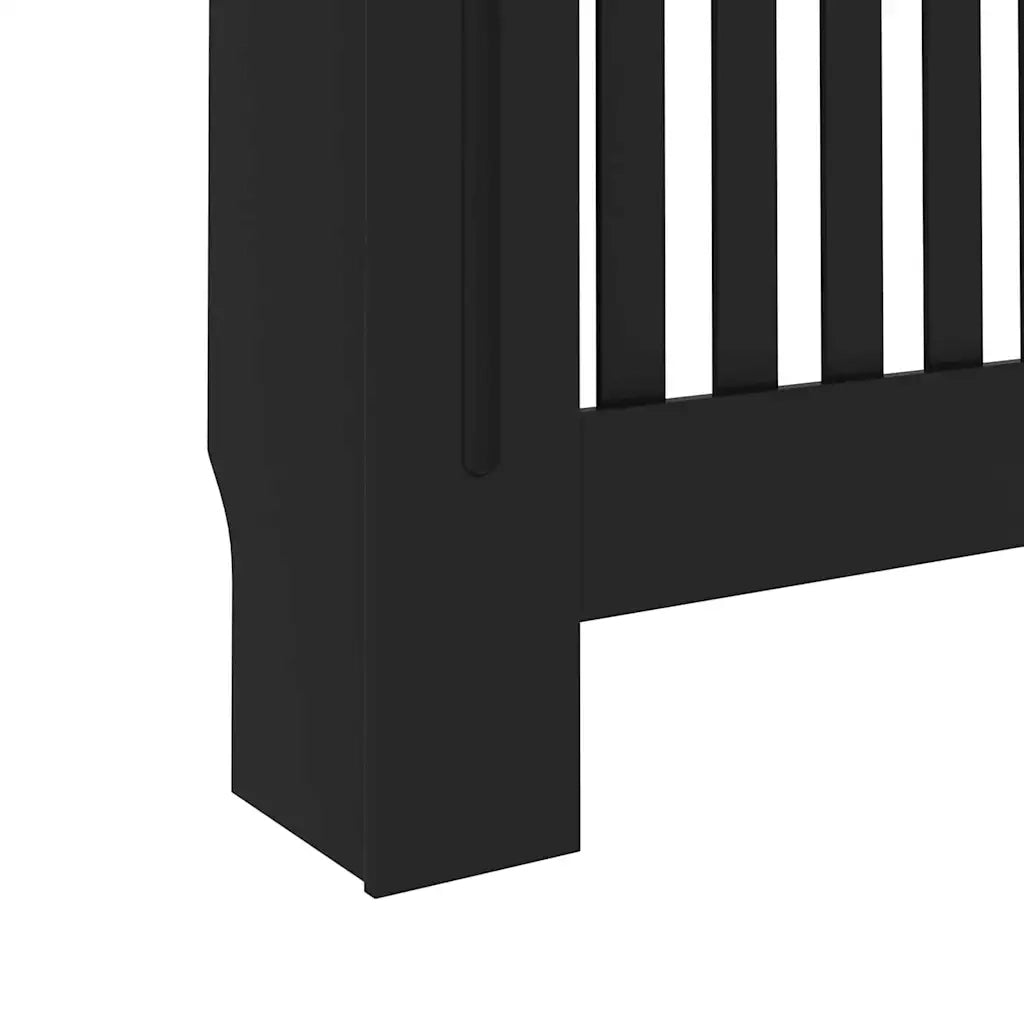 vidaXL Copertura per radiatori 2 pcs Nero 112 x 19 x 81.5 cm