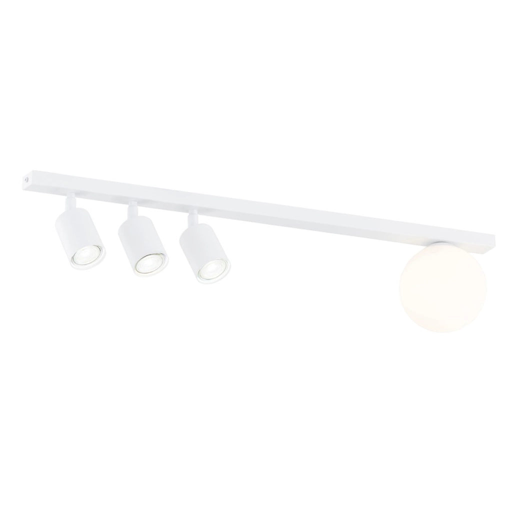 Faretto da soffitto Baster in acciaio bianco opaco