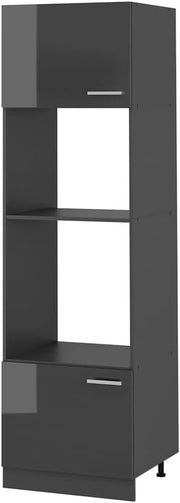 Mobile cucina microonde R-Line, Antracite lucido, 60 cm, per la libera combinazione all'interno di sistemi cucina modulari