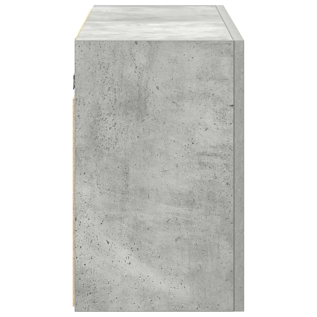Mobiletto da bagno ergonomico a parete dal design pulito 100 x 25 x 40 cm realizzato in legno composito grigio cemento 02_0051296