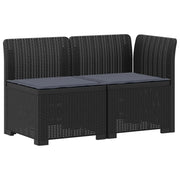 Divano da Giardino a 2 Posti con Cuscini Aspetto Rattan PP 8011927