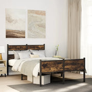 Giroletto senza Materasso-Struttura Letto Rovere Fumo 120x200 cm in Truciolato 260351