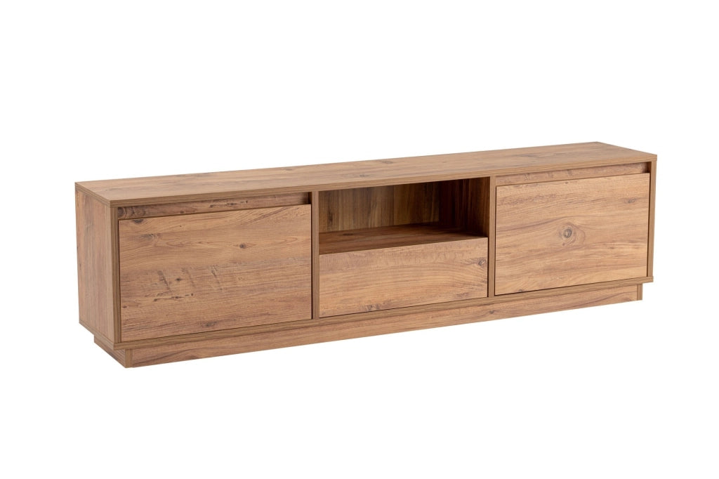 Mobile porta TV in legno Vanguard - 160 x 29 x 42 cm - Pino atlantico
