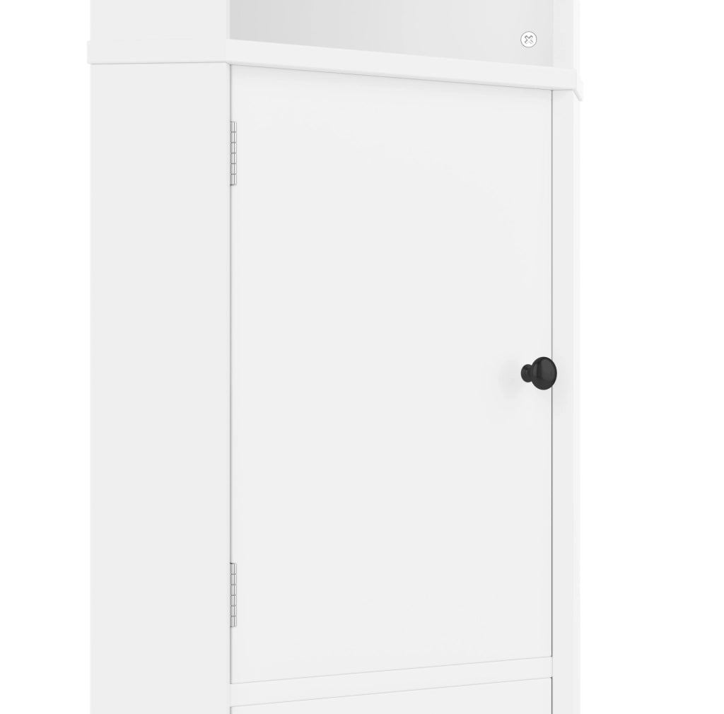 Mobile bagno triangolare in MDF bianco