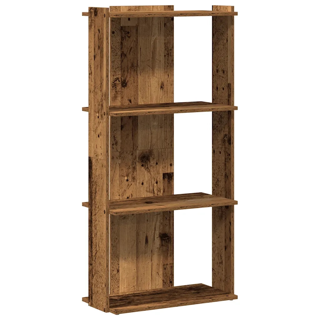 Libreria a 3 Ripiani Legno Vecchio 60x30x120 cm in Truciolato