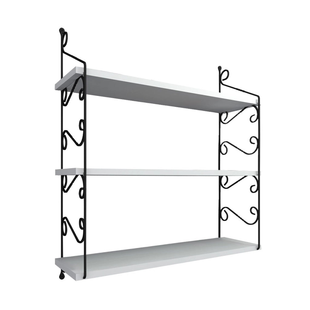 Mensola da parete in legno "Seramoni" 72 x 20 x 81 cm - Bianco